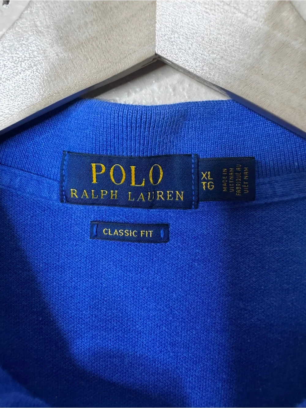 Ralph Lauren Polo Shirt Men's XL Royal Blue White Pony Polo Classic Fit